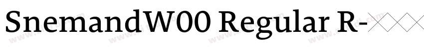 SnemandW00 Regular R字体转换